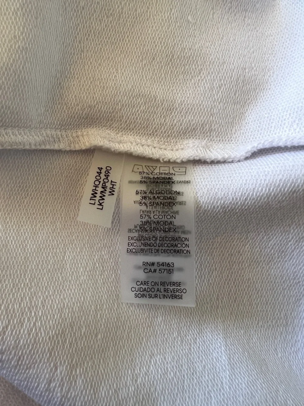 Karl Lagerfeld White Logo Crewneck Sweatshirt with Black Tag Detail - Picture 8 of 8